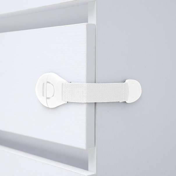 Verrou de sécurité pour meubles 10 pcs E552 blanc