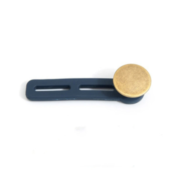 Verstelbare, intrekbare taille-extender met knoop 50 x 17 mm Verbredende broek zonder naaien Flexibele oplossing voor zwangerschap en gewichtsveranderingen goud