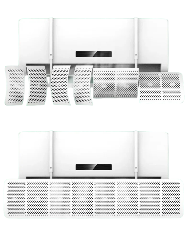 Verstellbarer Windabweiser für Klimaanlagen, direkter Blaswind, mit Löchern, Blasabweiser für Klimaanlagen, 90 x 20 cm 1