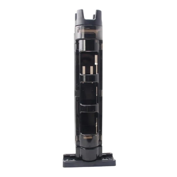 Verticale standaard voor visstokken houder voor visbox ongeveer 4,5 × 28 cm plastic organizer zwart voor visaccessoires zwart