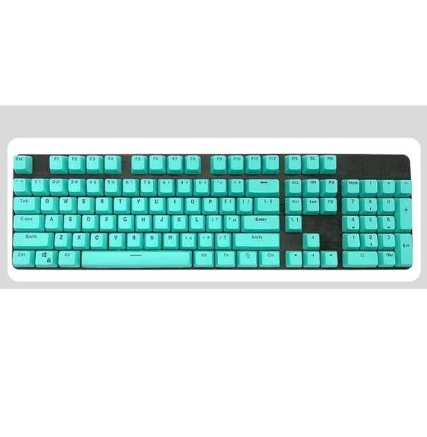 Vervangbare PBT-toetsen, 108 toetsen turquoise