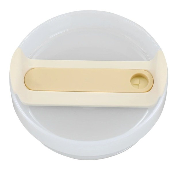 Vervangdeksel voor Stanley Cup 10 x 4 cm Kunststof deksel met siliconen afdichting Lekvrij deksel Deksel met rietjegat Thermosbeker crème