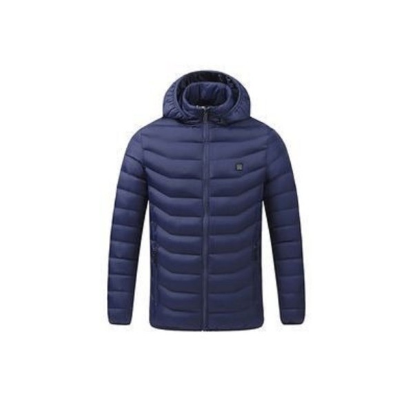 Verwarmde winterjas voor heren T1162 donkerblauw 3XL