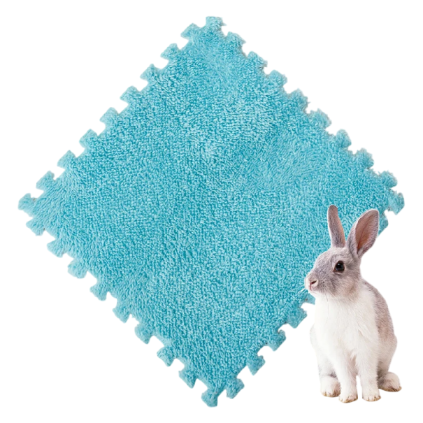 Verwarmingsmatten voor huisdieren 10 stuks 30 x 30 cm Warmte-isolatie Schuimplaten met puzzelranden Zachte vloertegels blauw