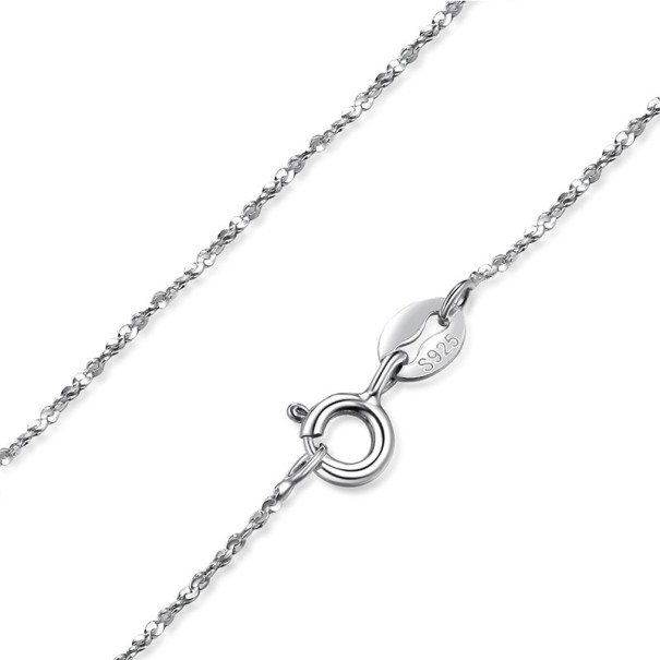 Verzilverde damesketting 45 cm 5