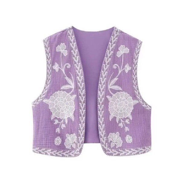 Vesta de dama cu flori violet M