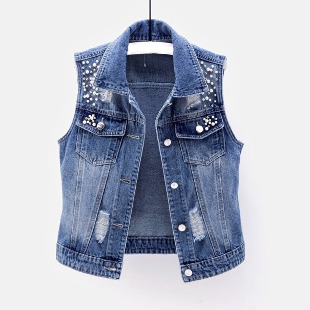 Vestă din denim de damă P1791 XXL