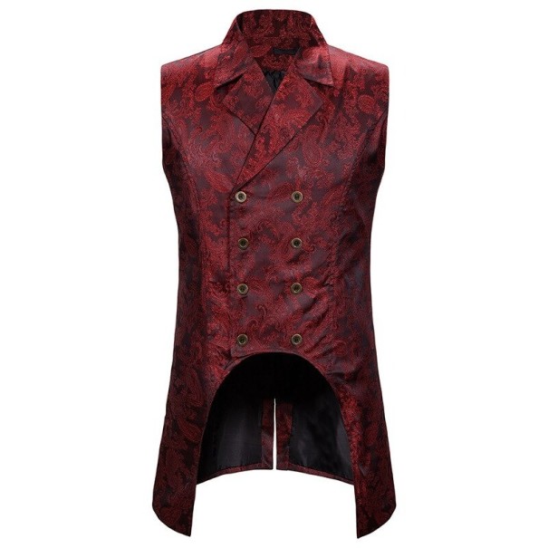 Vesta lungă pentru bărbați burgundy L