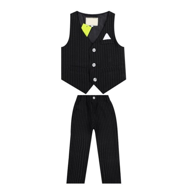 Vesta și pantaloni pentru băieți B1373 negru 4