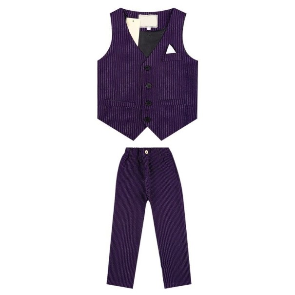 Vesta și pantaloni pentru băieți B1373 violet închis 10