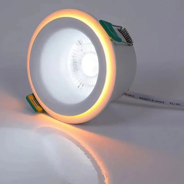 Vestavné LED bodové svítidlo barevné kulaté 85 mm stropní podhledové světlo úsporné zapuštěné osvětlení žlutá