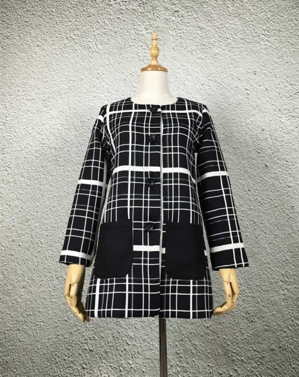 Veste à carreaux pour femmes XL