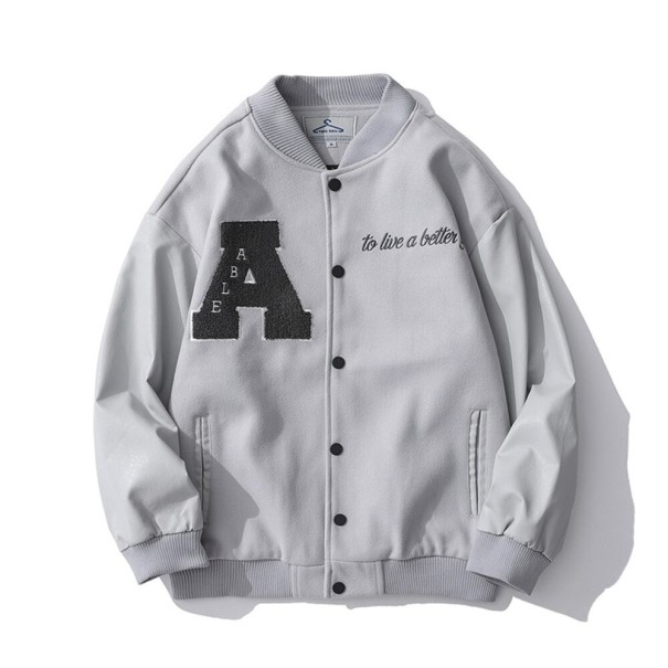 Veste bomber pour homme F1242 gris S