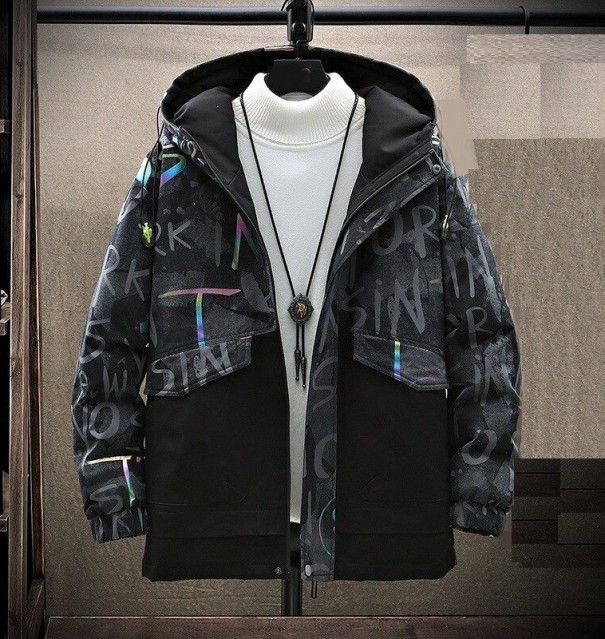 Veste d'automne pour homme F1274 noir XS