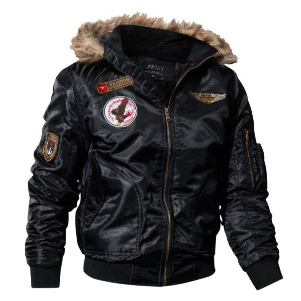 Veste d'automne pour hommes F1204 noir S