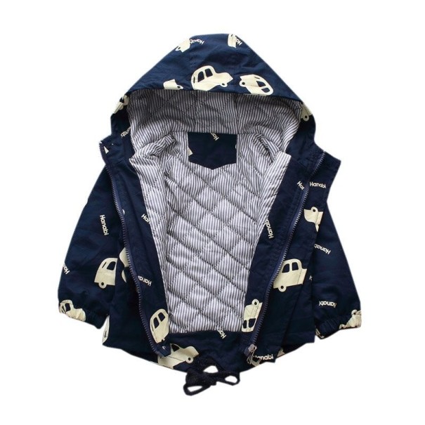 Veste d'hiver pour enfants L2065 bleu foncé 3-4 ans