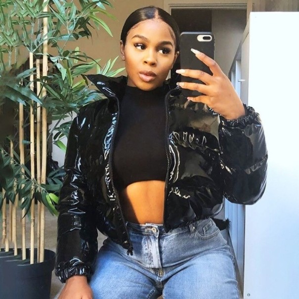 Veste d'hiver pour femmes P1577 noir M