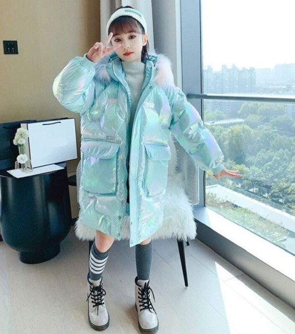 Veste d'hiver pour fille L1988 turquoise 14