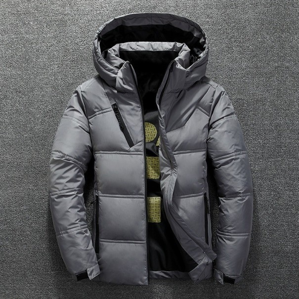 Veste d'hiver pour homme avec capuche A1743 gris XXS