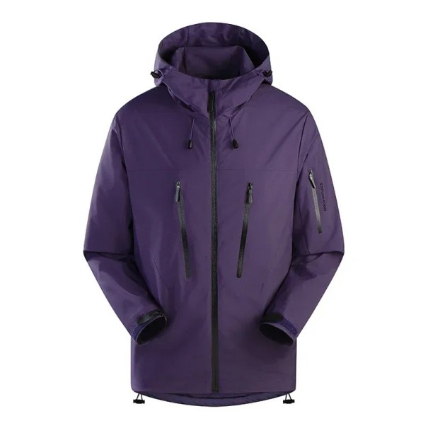 Veste d'hiver pour hommes en polyester résistant au vent violet XXS