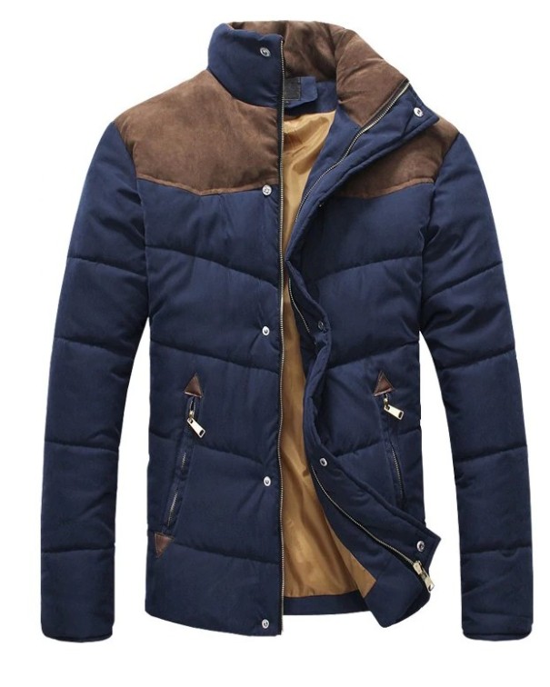 Veste d'hiver rembourrée pour homme J2609 bleu foncé M