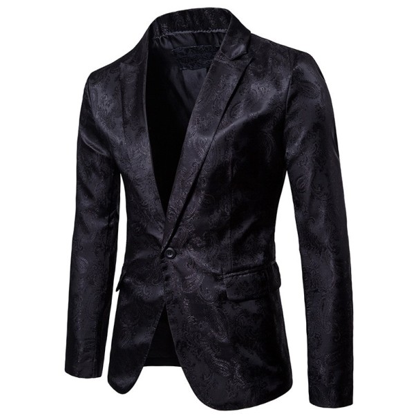 Veste de costume décontractée pour homme J2178 noir XL