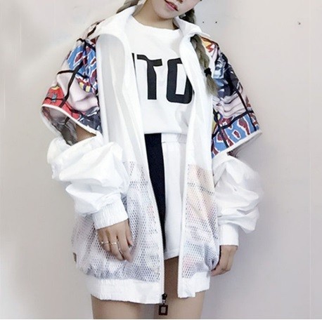 Veste de pluie pour femmes avec manches amovibles J1072 blanc S