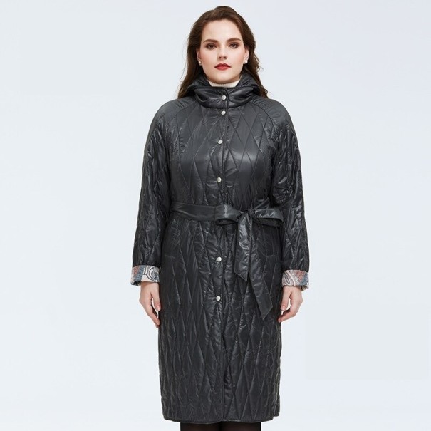 Veste de printemps/automne pour femmes A1879 bleu foncé 3XL