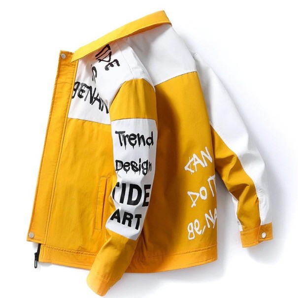 Veste de printemps/automne pour homme A3007 jaune L 2