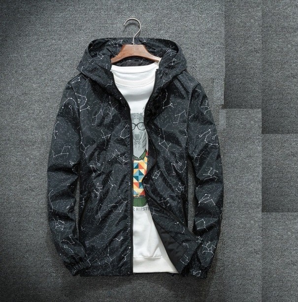 Veste de printemps/automne pour homme S113 noir S