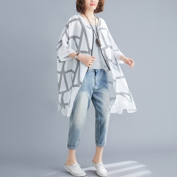 Veste de printemps pour femmes P1779 blanc