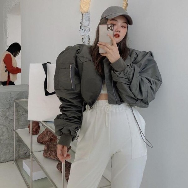 Veste de printemps pour femmes P2372 gris foncé