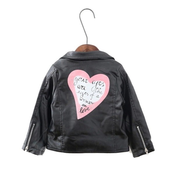 Veste en cuir pour fille L1881 2
