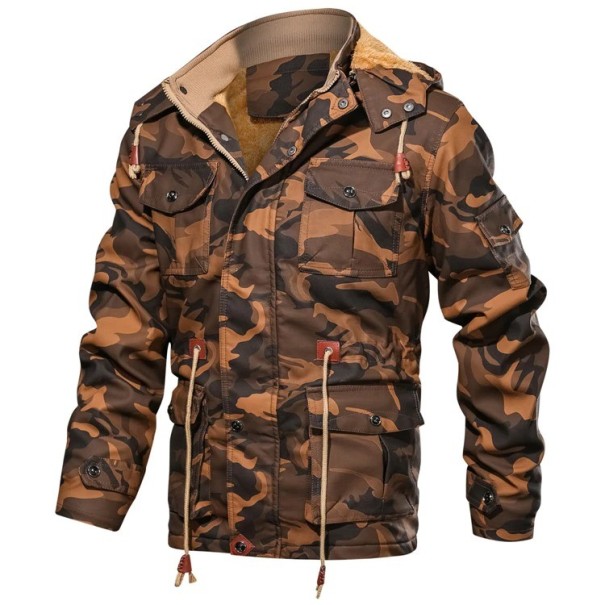 Veste en cuir pour homme F1296 marron XL