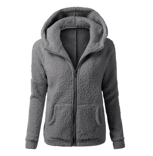 Veste en polaire pour femmes J3093 gris foncé L