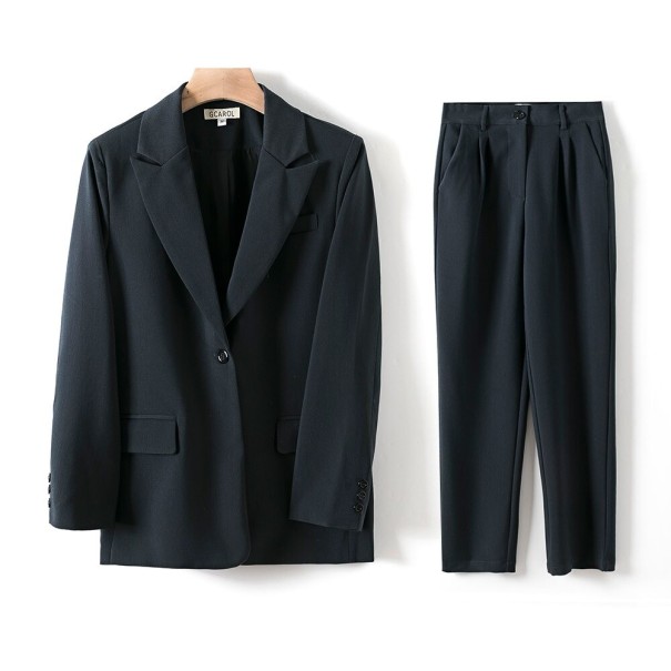 Veste et pantalon pour femmes gris foncé M