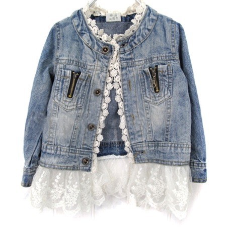 Veste pour fille avec dentelle 5