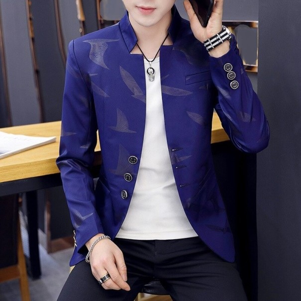 Veste pour homme avec des oiseaux bleu foncé XS