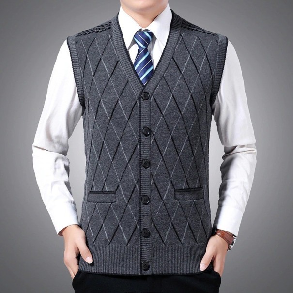 Veste pour homme avec poches gris foncé L