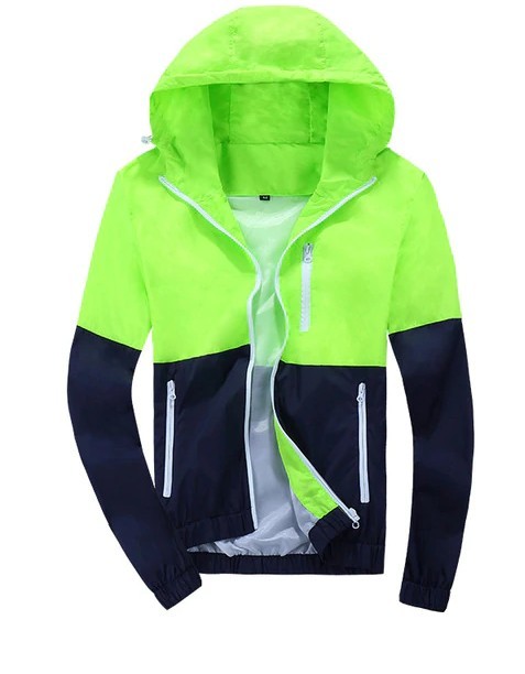 Veste pour homme bicolore J1007 vert S