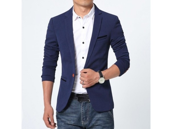 Veste pour homme F312 bleu foncé M