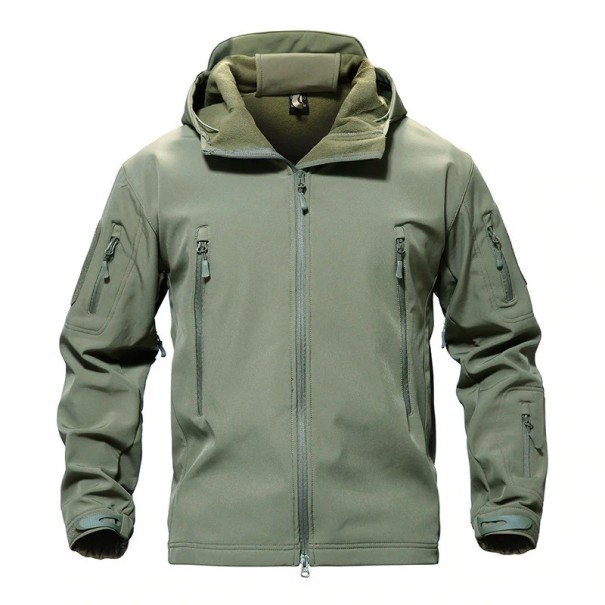 Veste softshell pour homme vert armée L