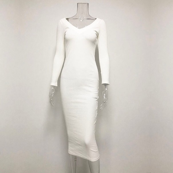 Vestido ajustado para mujer blanco M