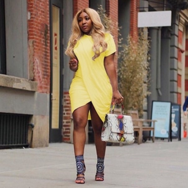 Vestido asimétrico Emma amarillo S