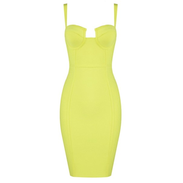 Vestido Bandage amarelo XS