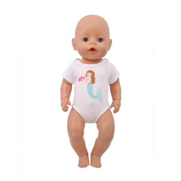 Vestido blanco para muñecas con estampado 9 Vestido blanco para muñecas con estampado 9