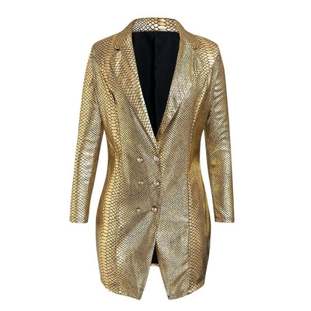 Vestido blazer dorado S