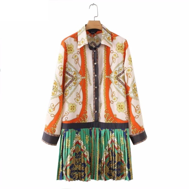 Vestido camisero plisado S