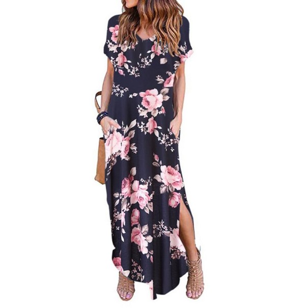Vestido com estampado floral e mangas curtas XL 4