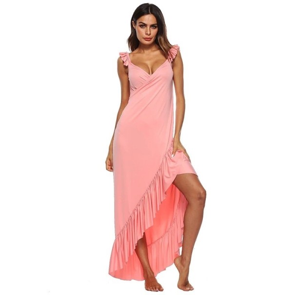Vestido cruzado de mujer P1208 rosa M
